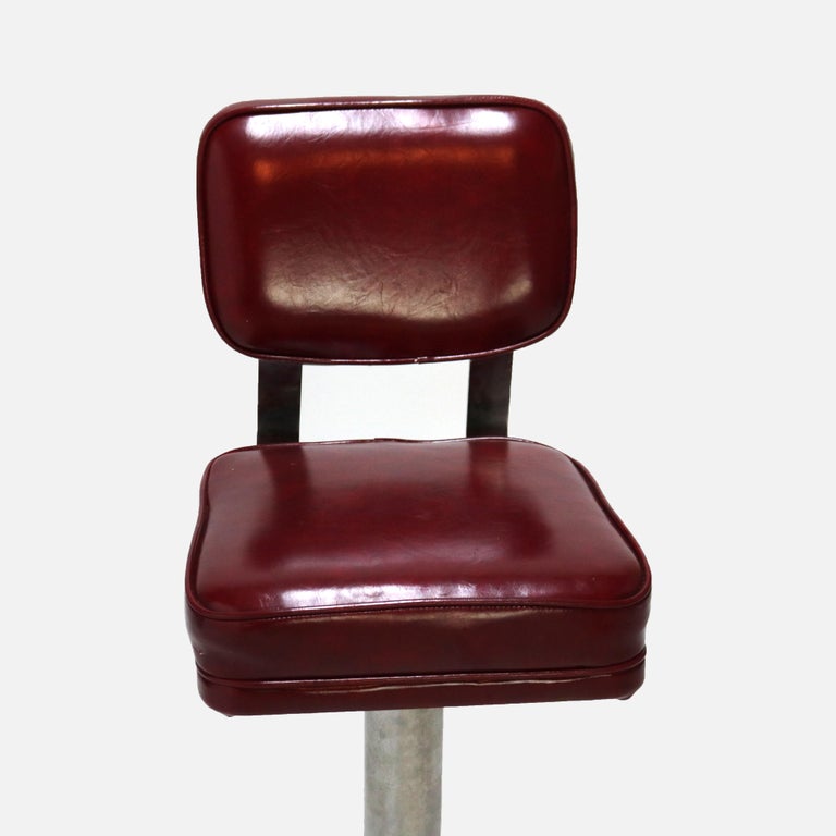 Eleven Mid Century Modern Chrome & Vinyl Diner or Ice Cream Counter Stools C1950