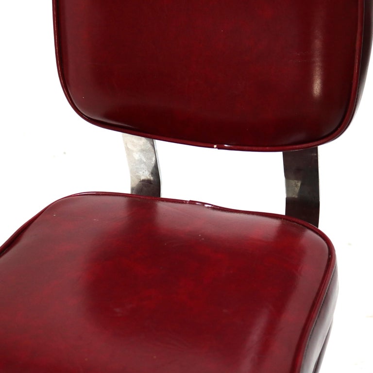 Eleven Mid Century Modern Chrome & Vinyl Diner or Ice Cream Counter Stools C1950