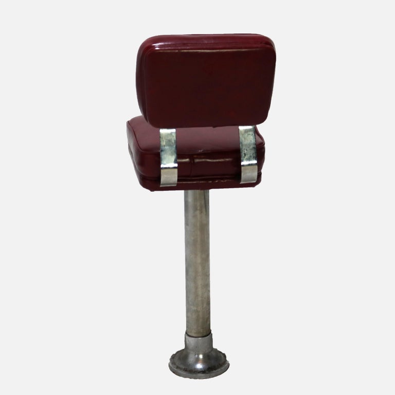 Eleven Mid Century Modern Chrome & Vinyl Diner or Ice Cream Counter Stools C1950