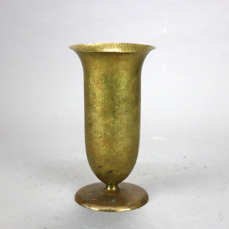 Antique Arts & Crafts Roycroft School Hammered Copper Vase C1920