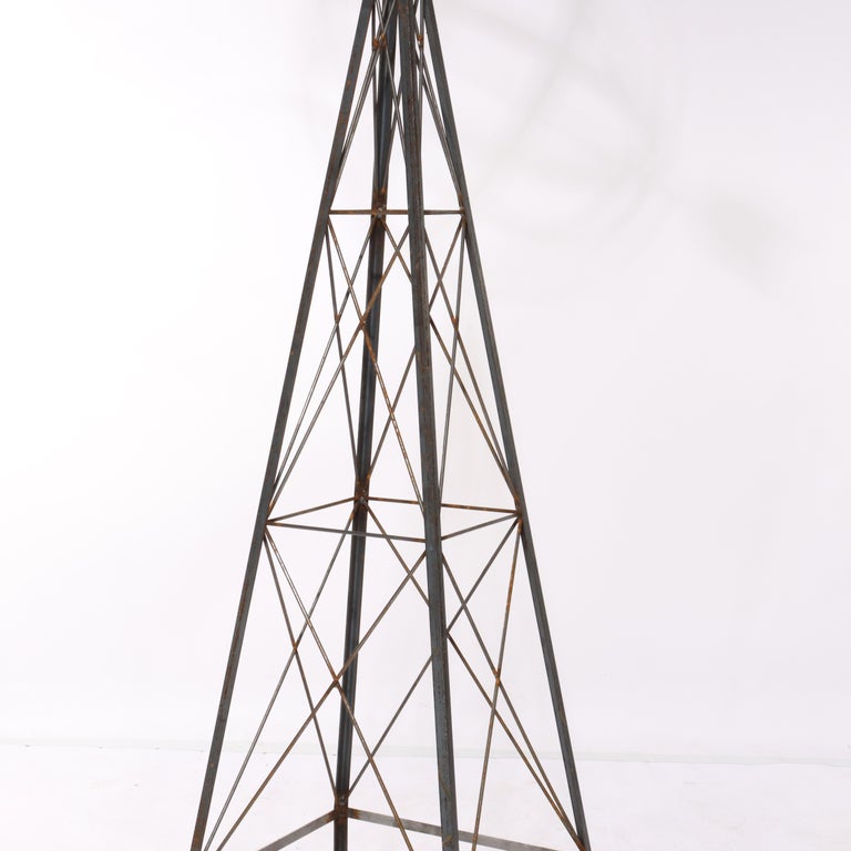 Oversized 105" Vintage Wrought Metal Garden Armillary 20thC