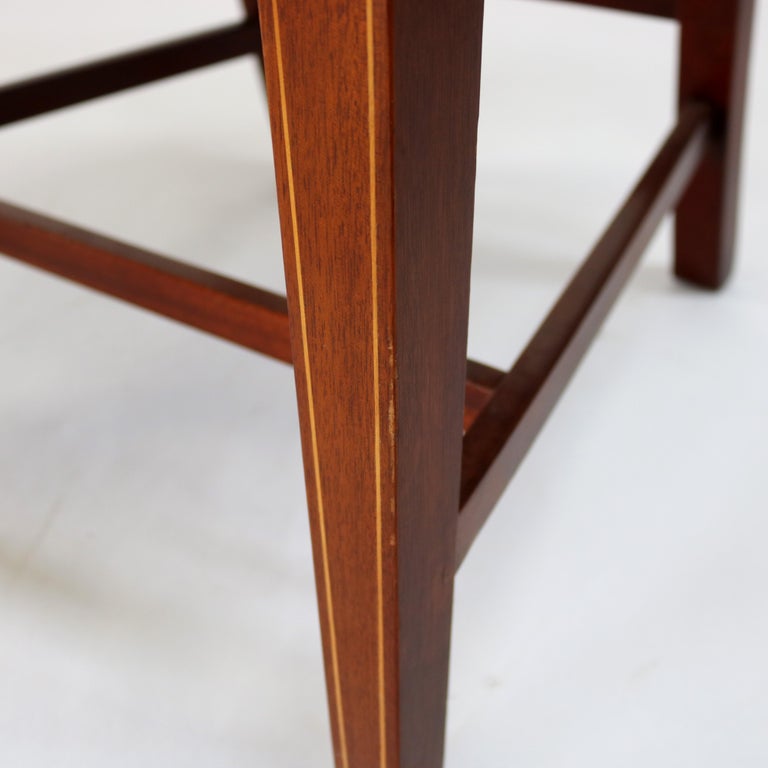 Four Antique Mt. Vernon Hickory Chair Co Hepplewhite Mahogany Shield Back Chairs