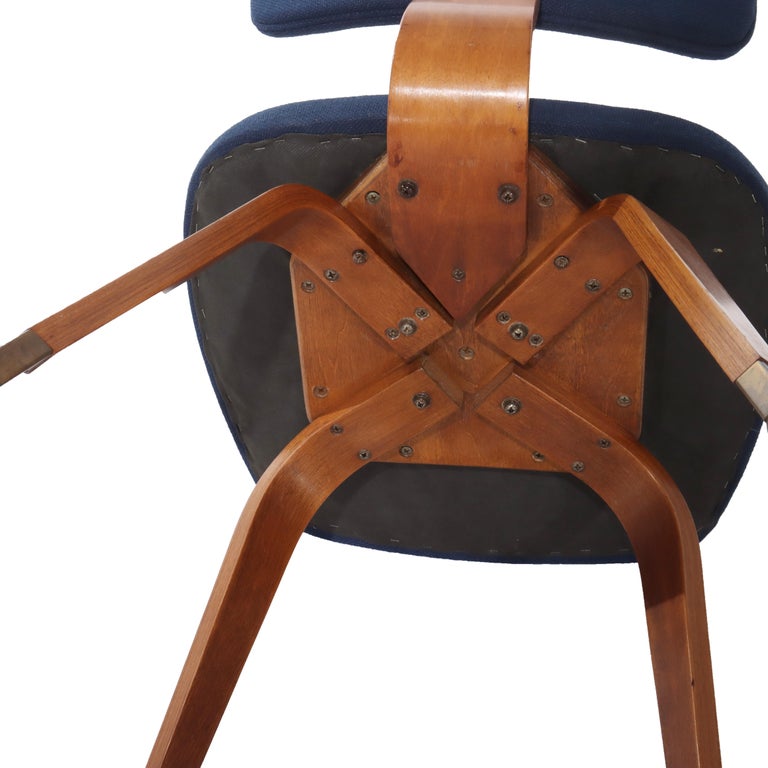 Eight Mid Century Modern Upholstered Teak Chair Set C1960