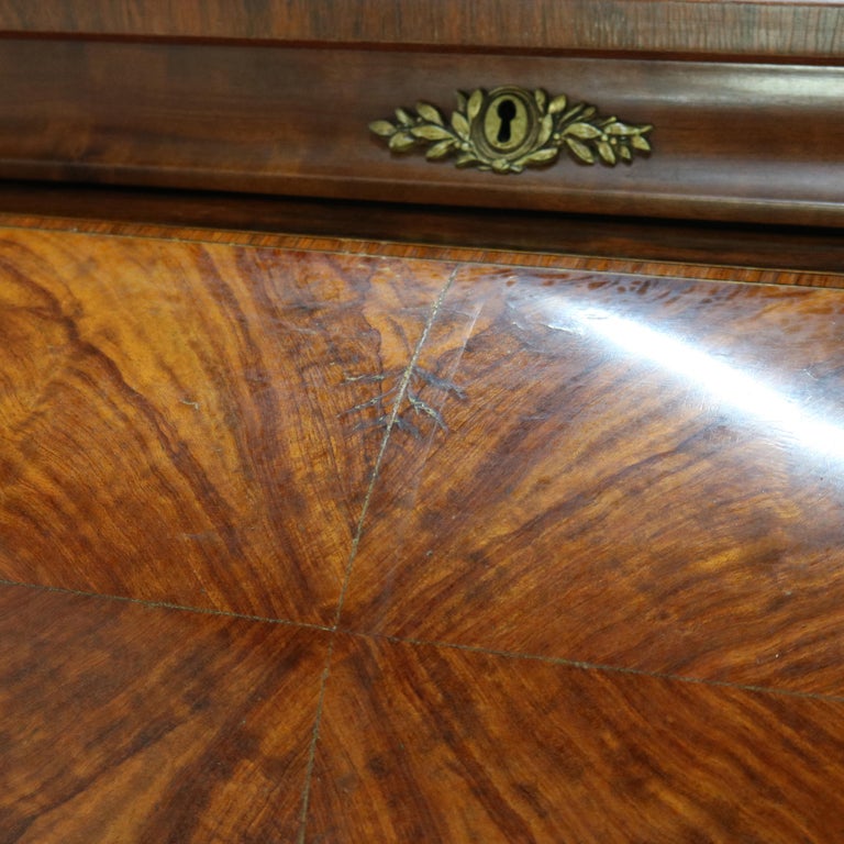 French Louis XV Style Rosewood, Kingwood & Ormolu Roll Top Lady’s Desk 20th C