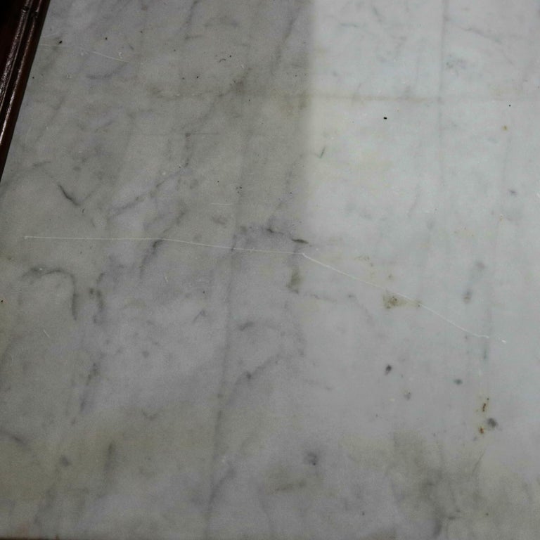 Victorian Renaissance Revival Burl & Walnut Marble Top Dresser, circa 1880