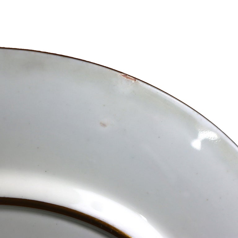 Ten Antique English Cobalt & Gilt Fine China Lunch Plates C1930