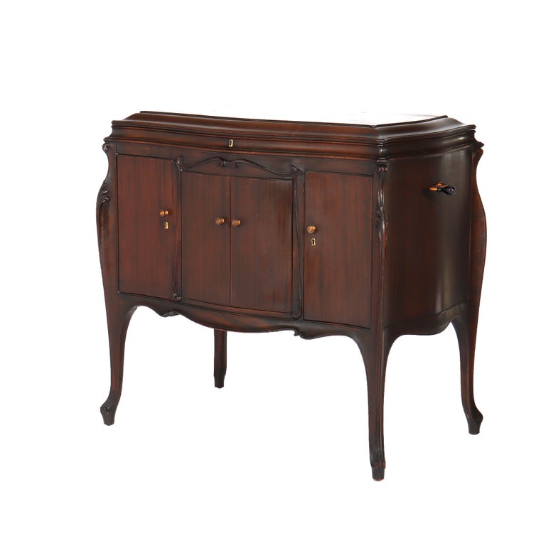 Antique Victor Victrola VV-230 Mahogany Phonograph Credenza Cabinet C1920