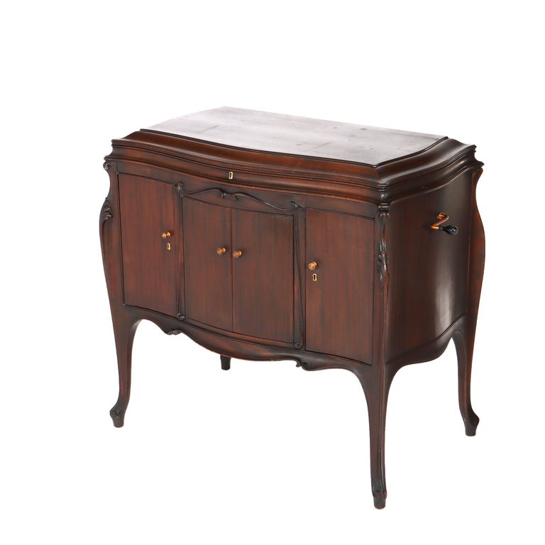 Antique Victor Victrola VV-230 Mahogany Phonograph Credenza Cabinet C1920