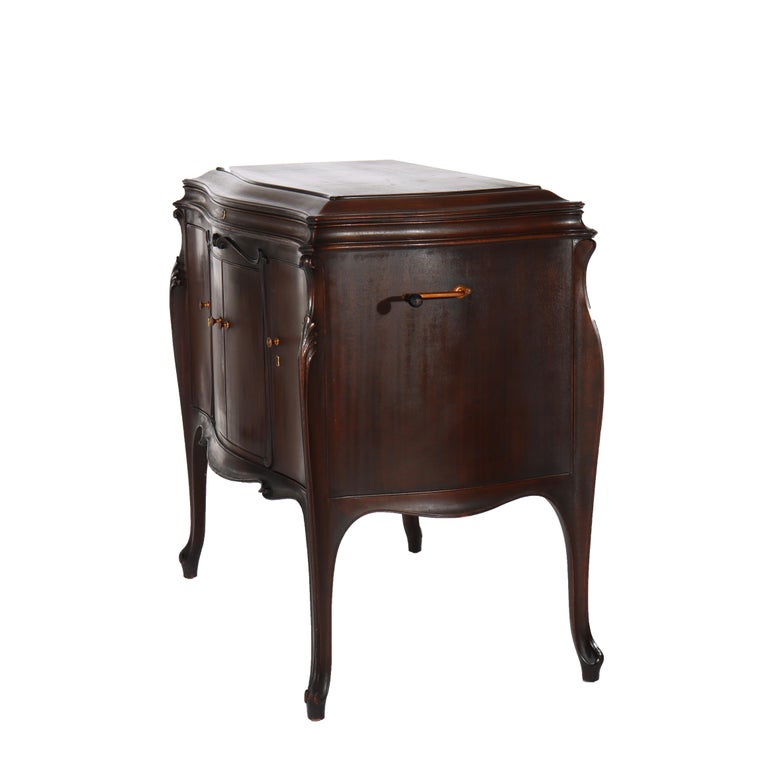 Antique Victor Victrola VV-230 Mahogany Phonograph Credenza Cabinet C1920