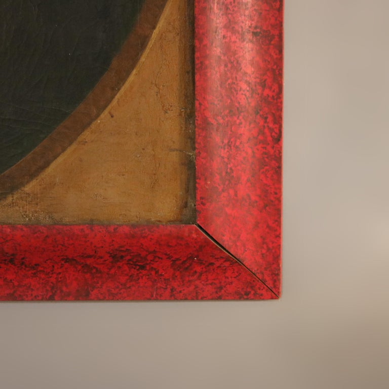 Antique Oil on Canvas Laid on Board Portrait of a Gentleman Early 19thC