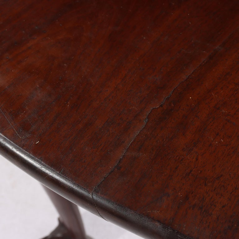 18thC Chippendale Mahogany Drop Leaf Shoe Foot & Gate Leg Table