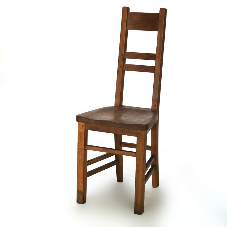 Antique Limbert Arts & Crafts Oak Desk Chair C1920