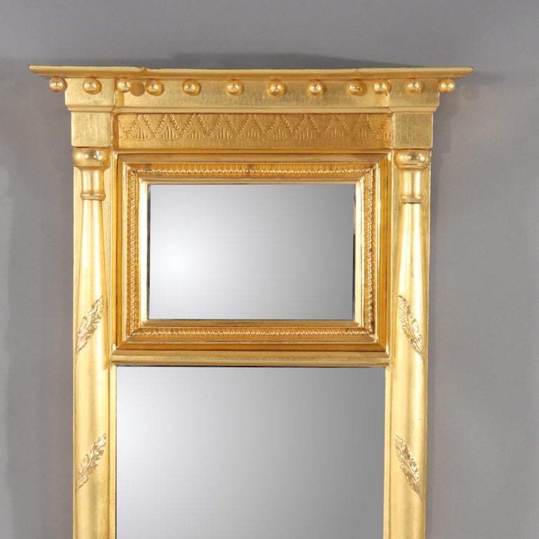 Vintage Federal Trumeau Gilt Mirror 20thC