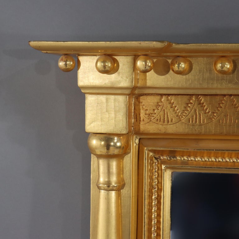Vintage Federal Trumeau Gilt Mirror 20thC