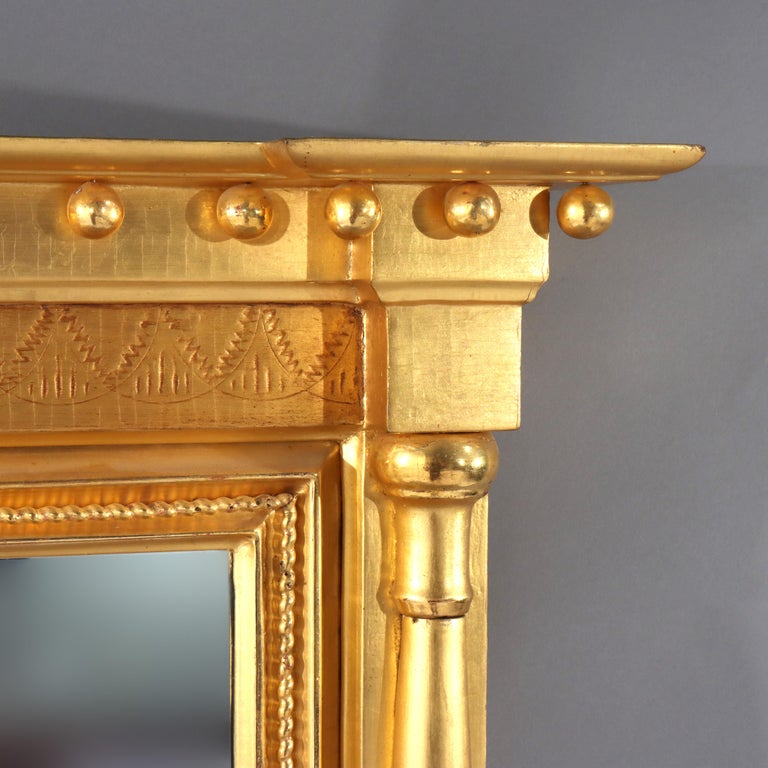 Vintage Federal Trumeau Gilt Mirror 20thC