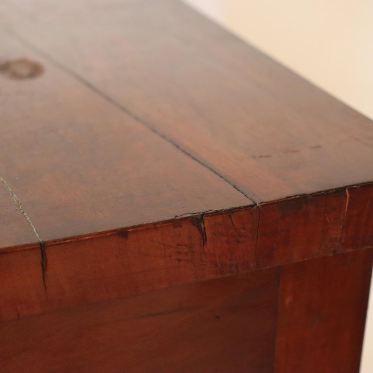 Antique Sheraton Cherry Bow Front Chest With Graduated Drawers 19thC