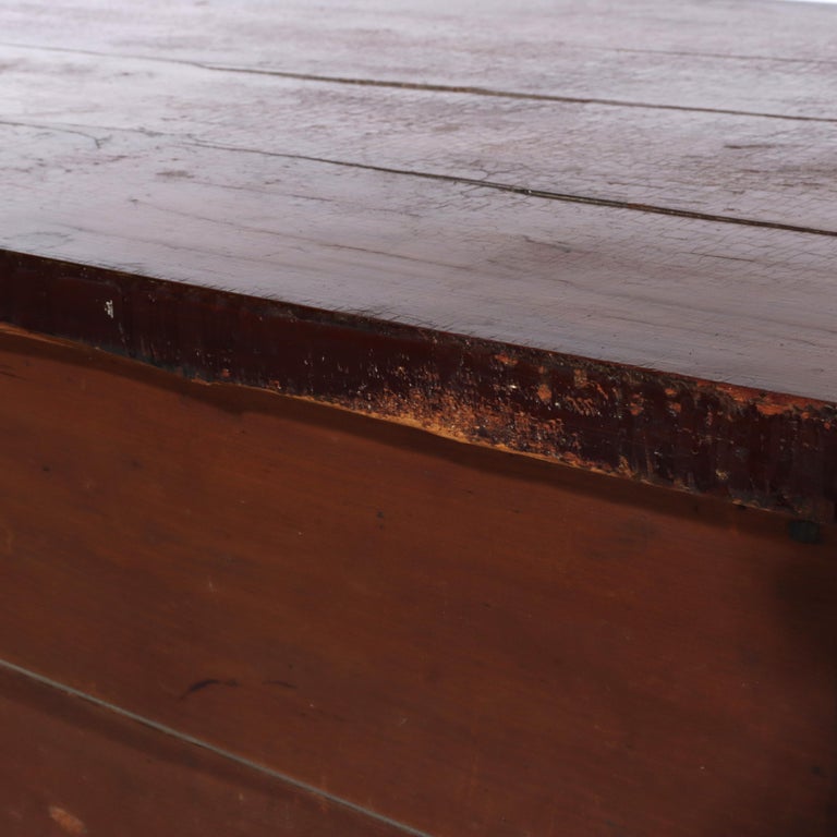 Antique Sheraton Cherry Bow Front Chest With Graduated Drawers 19thC