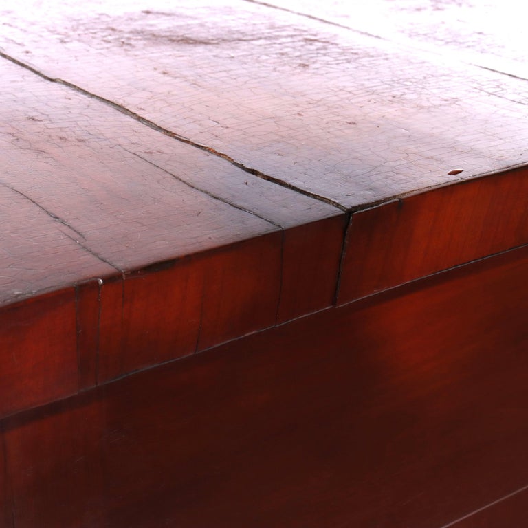 Antique Sheraton Cherry Bow Front Chest With Graduated Drawers 19thC
