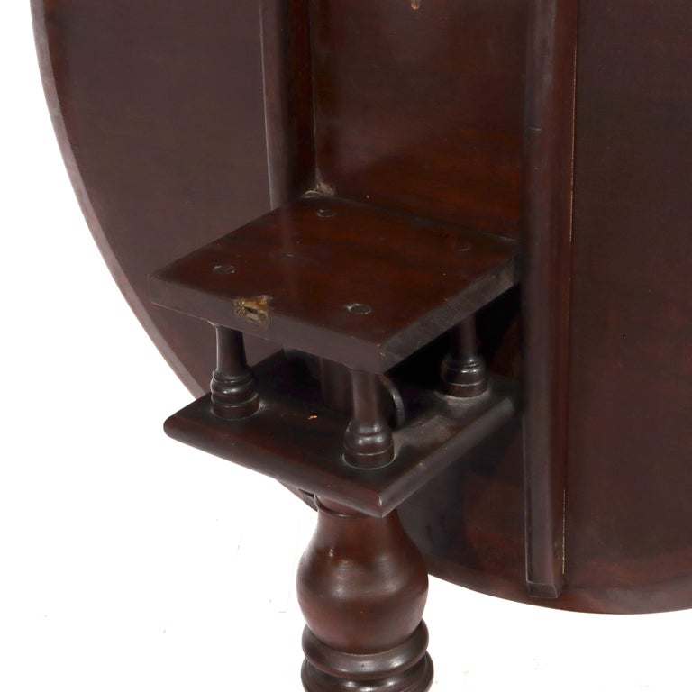 Antique Chippendale Carved Mahogany Tilt Top Table 19thC