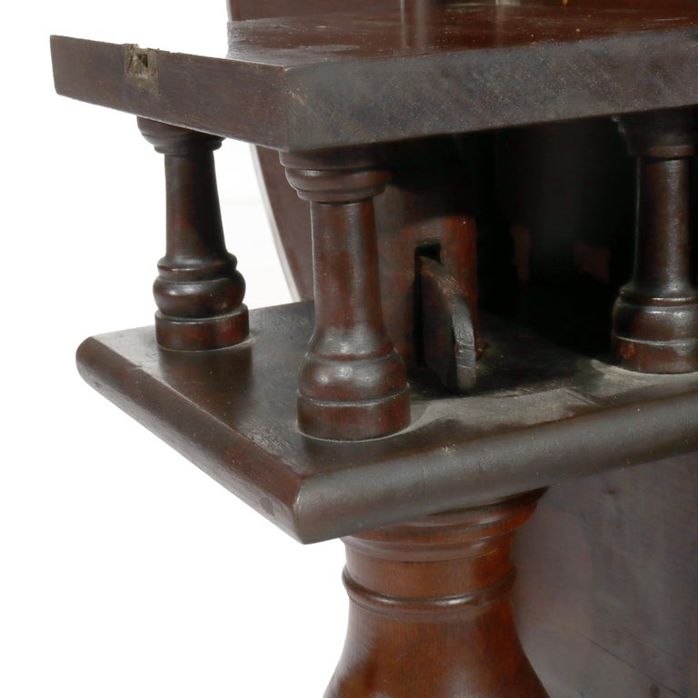 Antique Chippendale Carved Mahogany Tilt Top Table 19thC