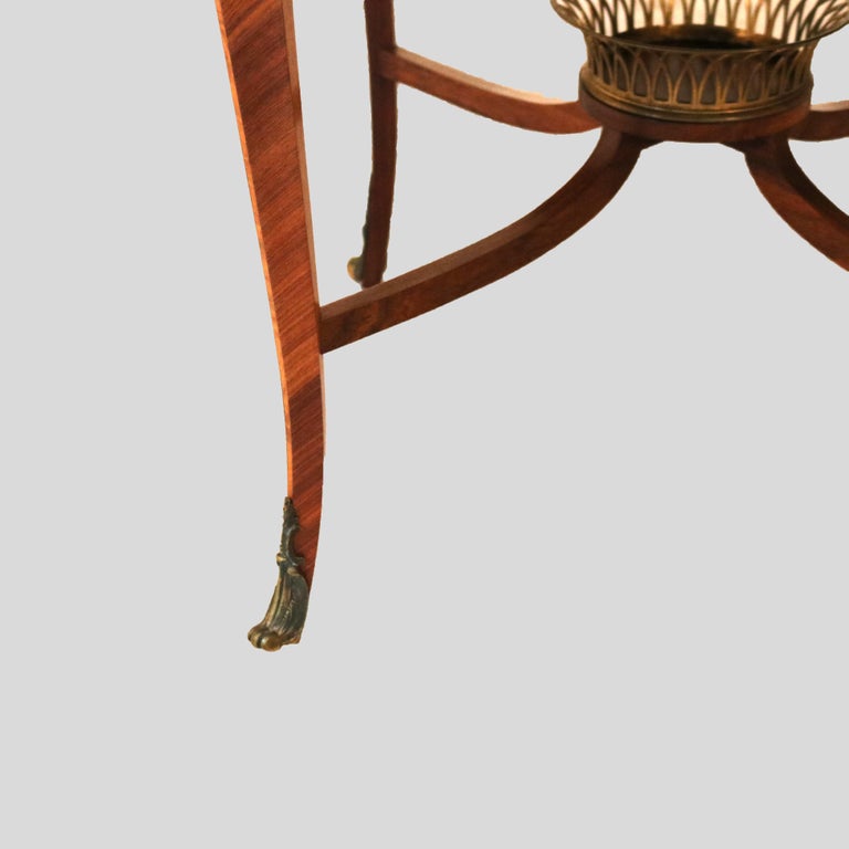 Francois Linke Inspired Satinwood, Rosewood, & Ormolu Crossbanded Center Table