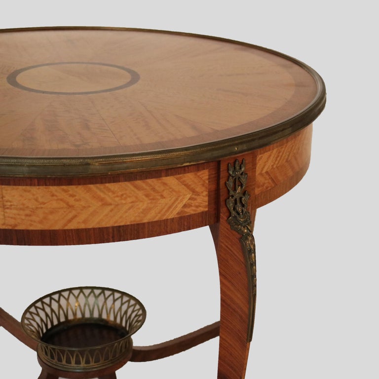 Francois Linke Inspired Satinwood, Rosewood, & Ormolu Crossbanded Center Table