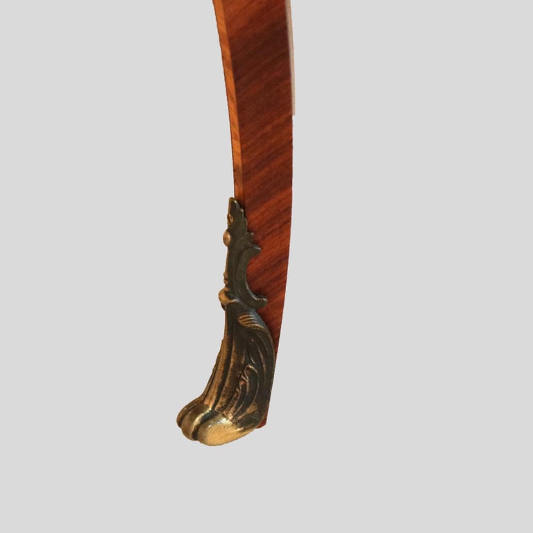 Francois Linke Inspired Satinwood, Rosewood, & Ormolu Crossbanded Center Table