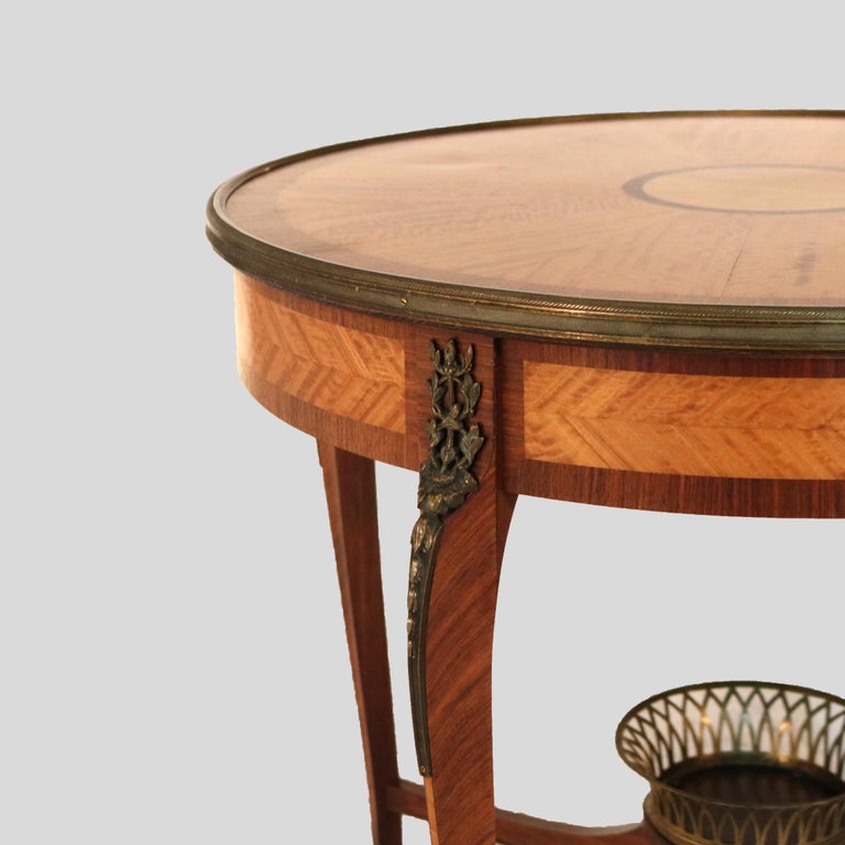 Francois Linke Inspired Satinwood, Rosewood, & Ormolu Crossbanded Center Table
