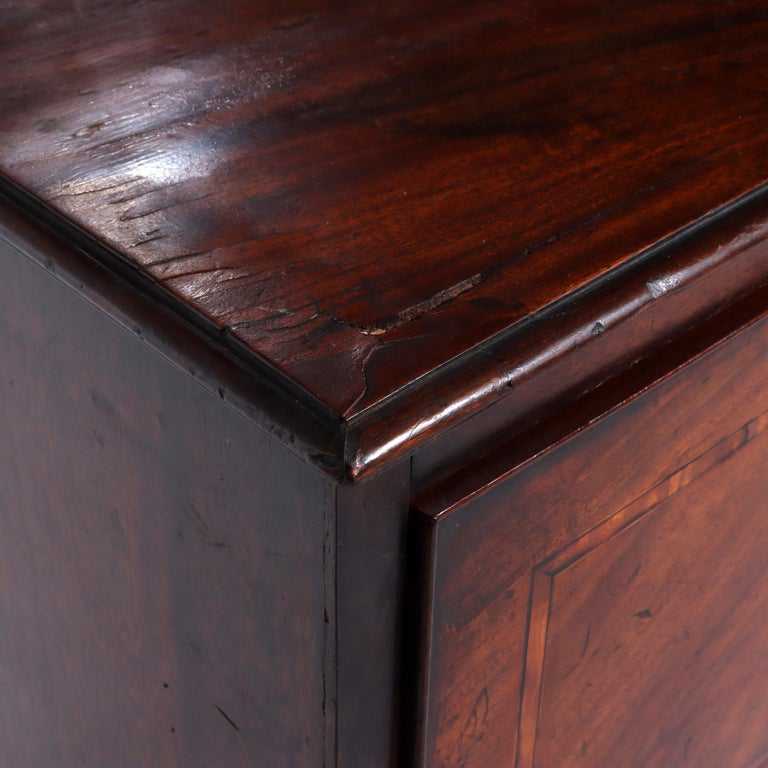 Antique Federal Flame Mahogany Secretary Unsigned 19thC