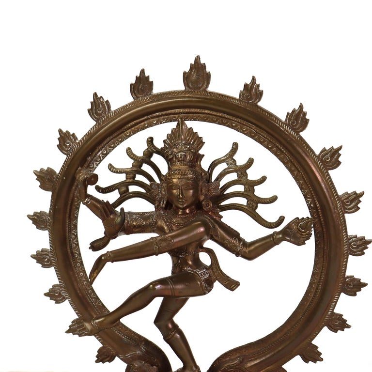 Indian Bronze Nataraja Dancing Shiva Statue 20thC