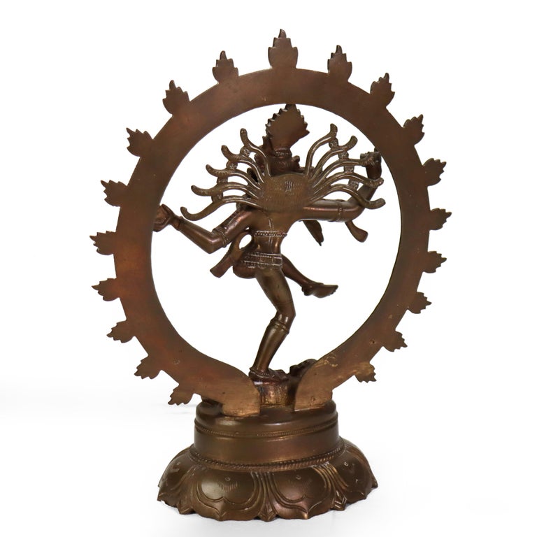 Indian Bronze Nataraja Dancing Shiva Statue 20thC