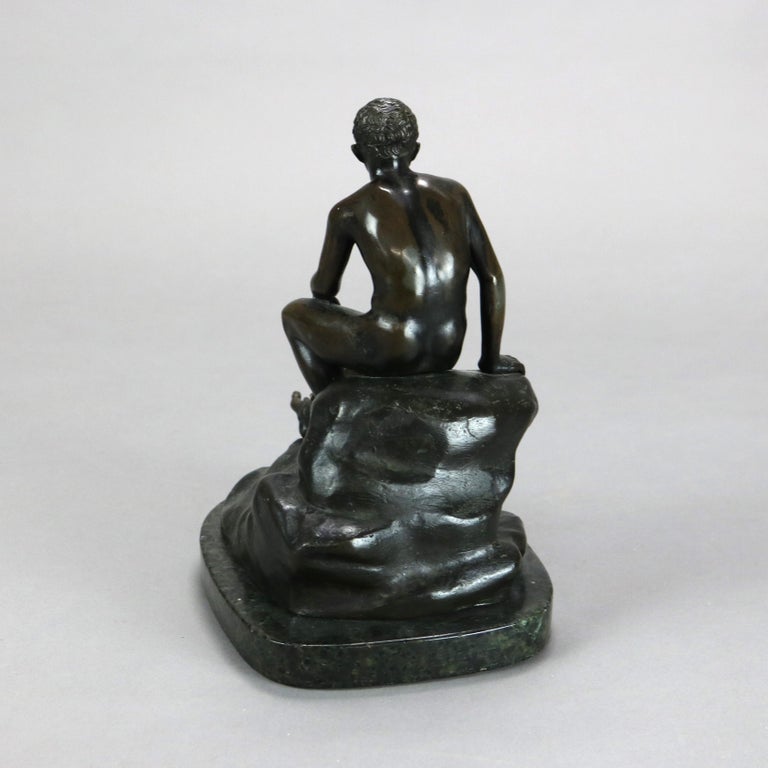 Antique Classical Cast Bronze Sculpture ff Hermes C1900