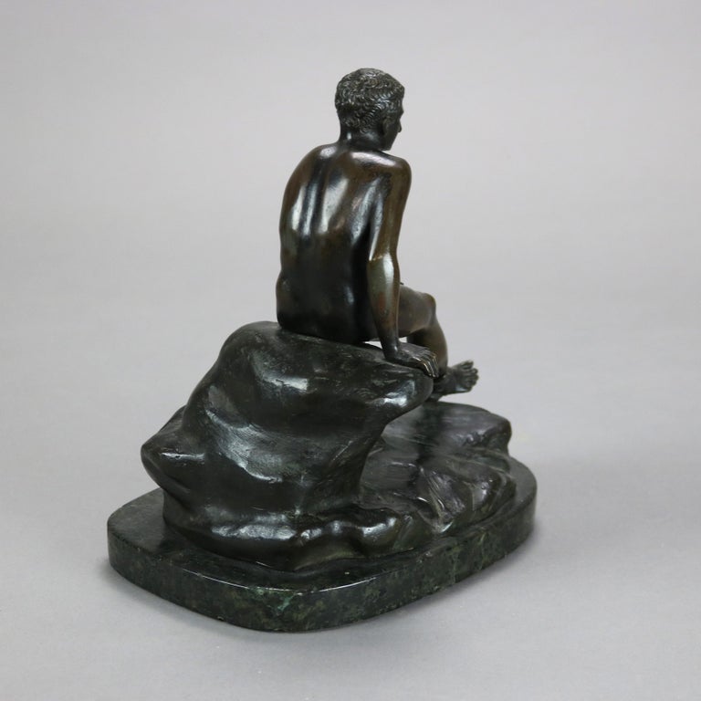 Antique Classical Cast Bronze Sculpture ff Hermes C1900