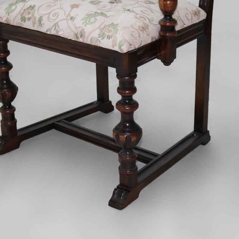 Six Antique Berkey & Gay or Kittinger School Carved Walnut Dining Chairs C1930