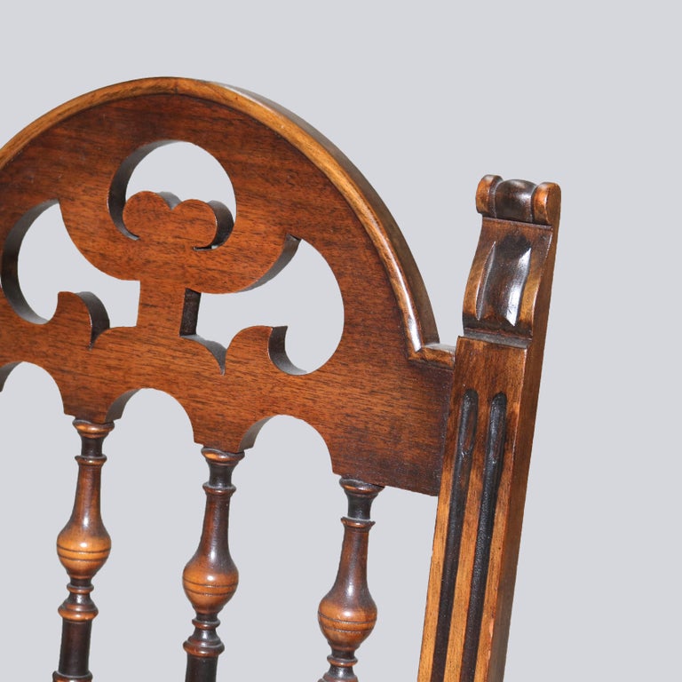 Six Antique Berkey & Gay or Kittinger School Carved Walnut Dining Chairs C1930