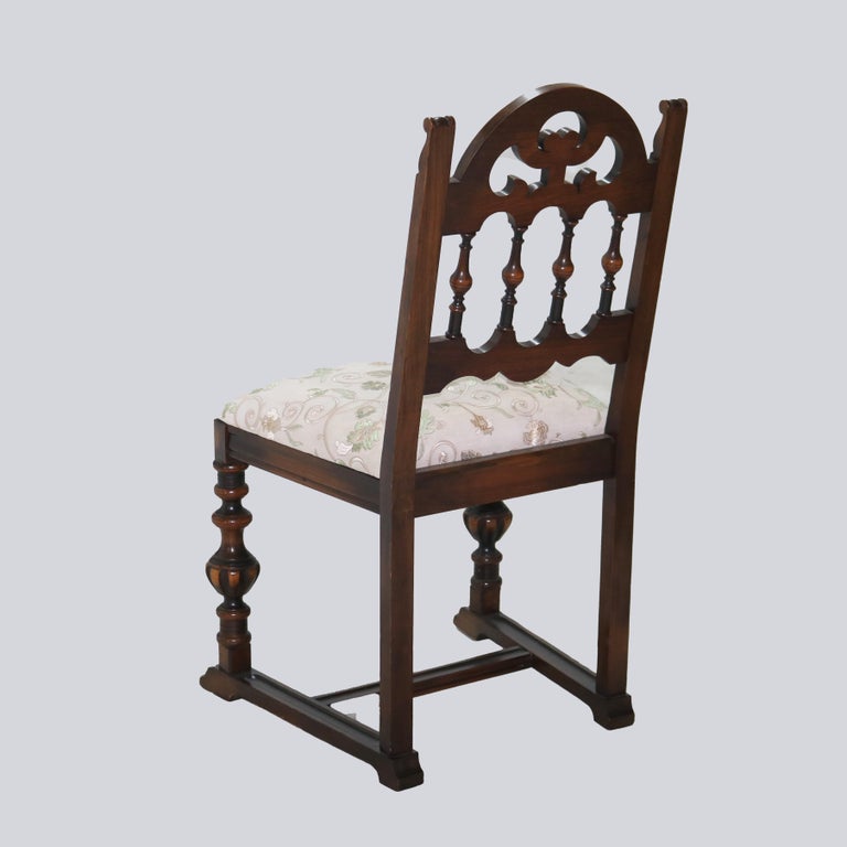 Six Antique Berkey & Gay or Kittinger School Carved Walnut Dining Chairs C1930