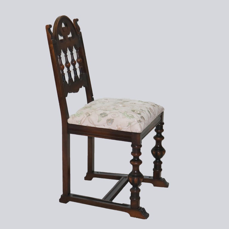 Six Antique Berkey & Gay or Kittinger School Carved Walnut Dining Chairs C1930