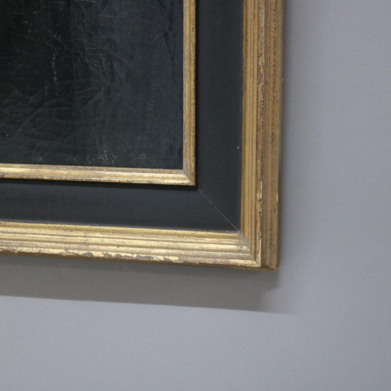 Antique Oil on Canvas Portrait Painting of a Gentleman, Giltwood Framed, C1880