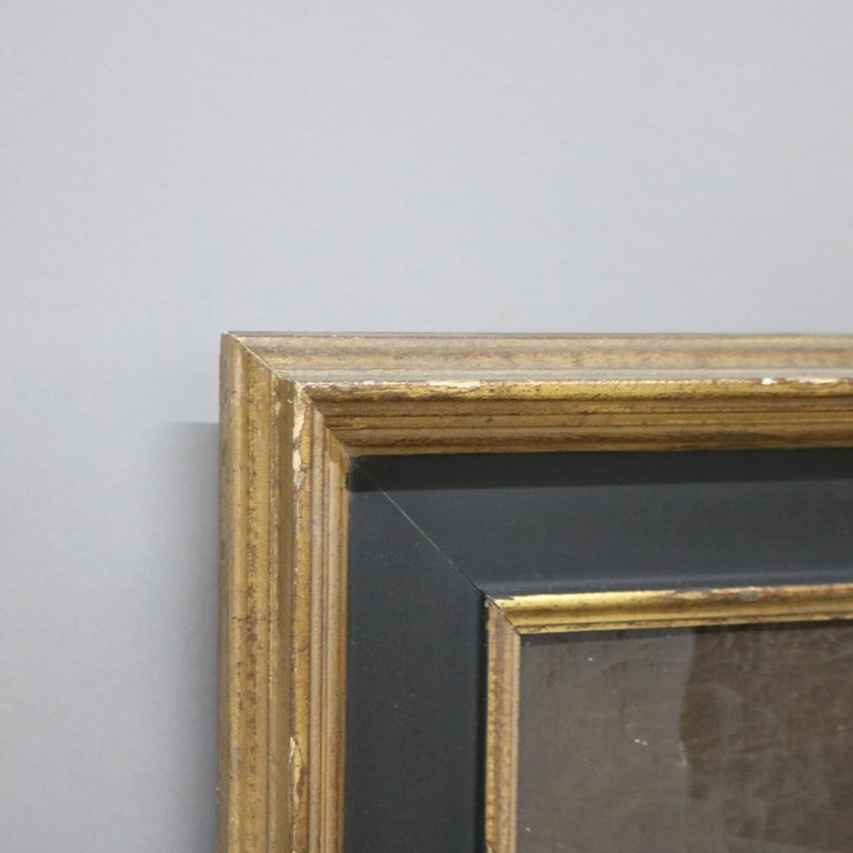 Antique Oil on Canvas Portrait Painting of a Gentleman, Giltwood Framed, C1880