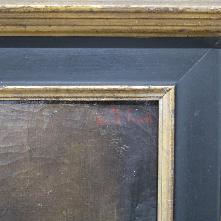 Antique Oil on Canvas Portrait Painting of a Gentleman, Giltwood Framed, C1880