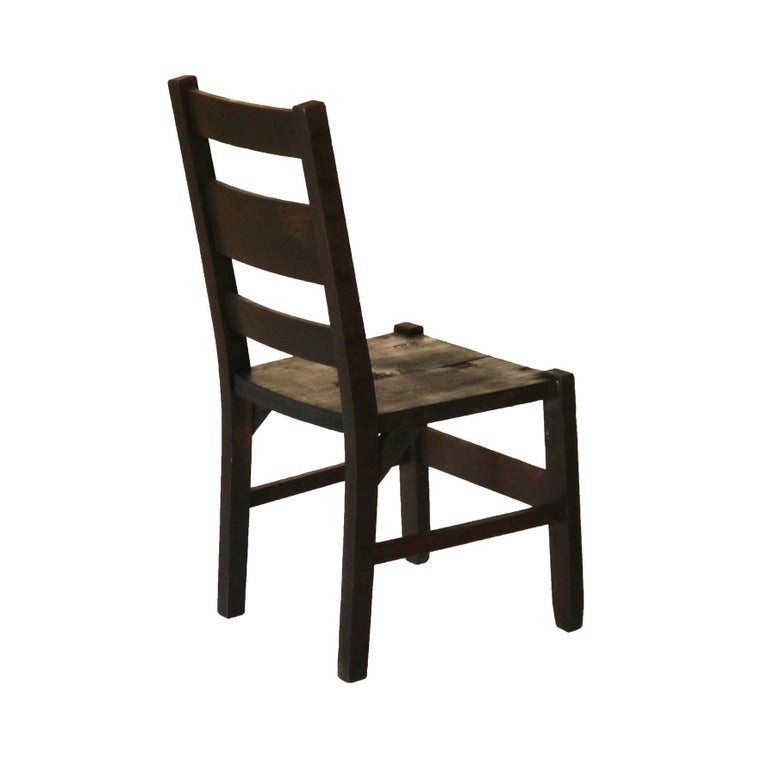 Four Antique Conant Arts & Crafts Mission Oak Slat Back Dining Chairs C1920