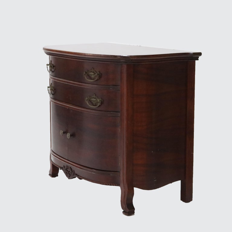 Antique RJ Horner Mahogany Swell Front Commode C1910