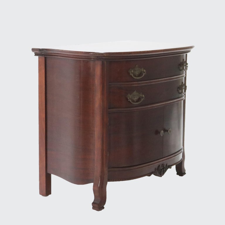 Antique RJ Horner Mahogany Swell Front Commode C1910