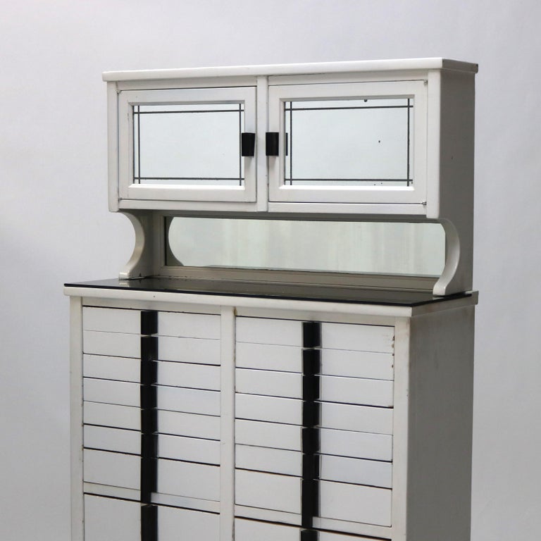 Antique Art Deco Dental Cabinet with Mirror C1920