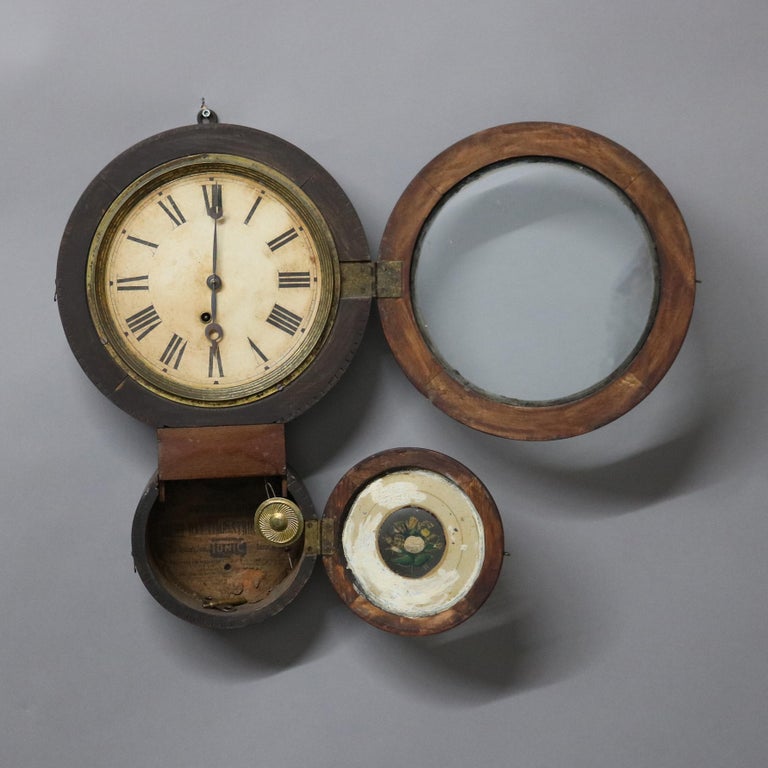 Antique E. Ingraham & Co. Rosewood Figure Eight Wall Clock C1881