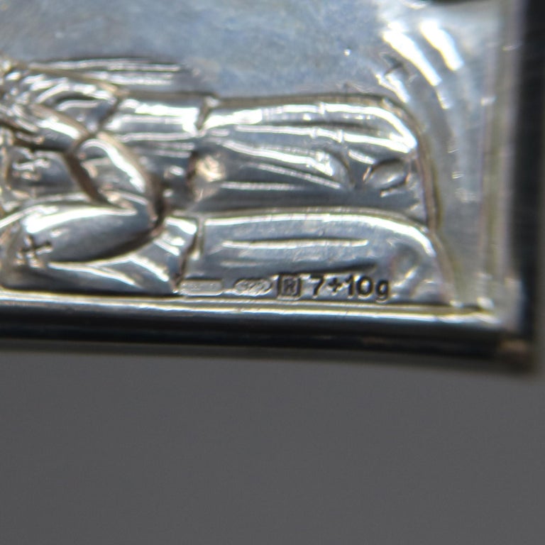 Silver Russian Icon Painting With Hall Marks 20thC