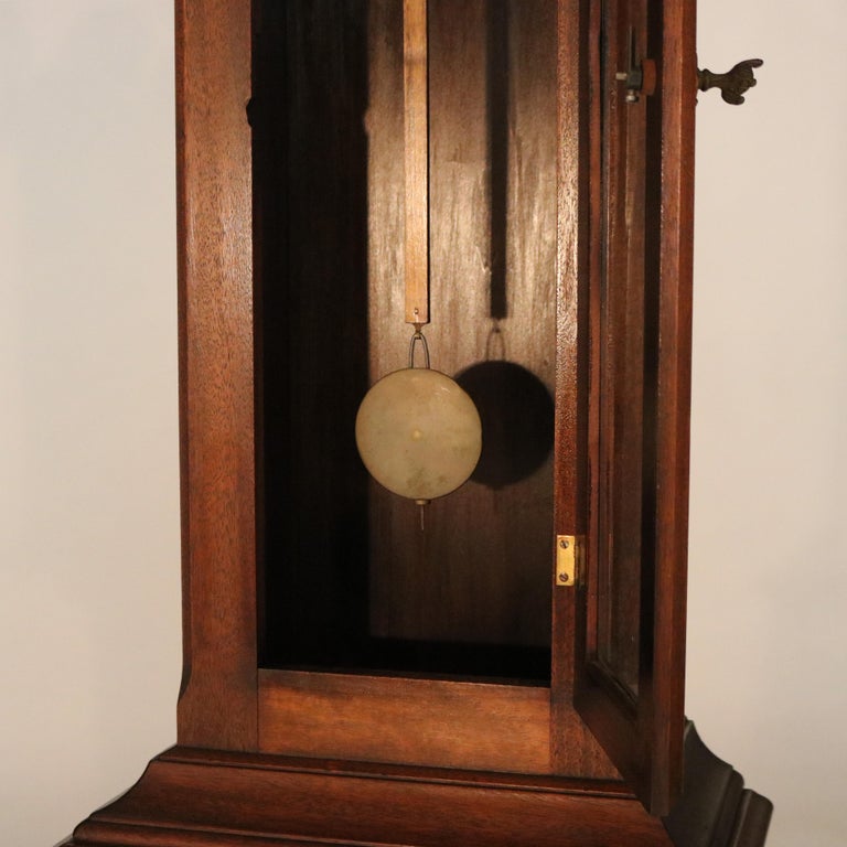 Antique Ithaca Clock Co. Tall Case Walnut Grandfather Clock C1920