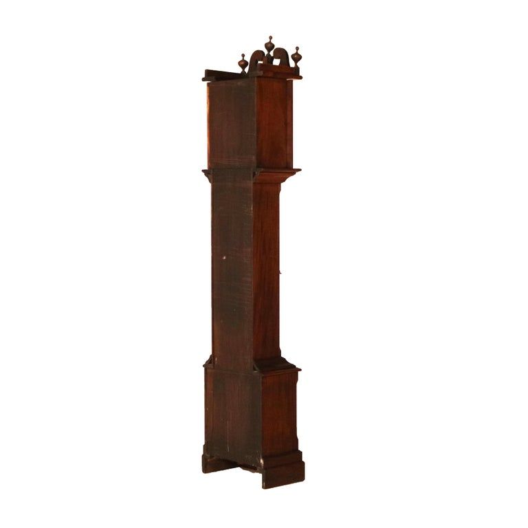 Antique Ithaca Clock Co. Tall Case Walnut Grandfather Clock C1920