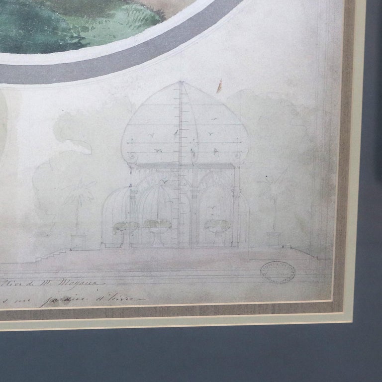 Antique Signed And Numbered Print “Aviary In The Winter” By Adrien Chan C1899
