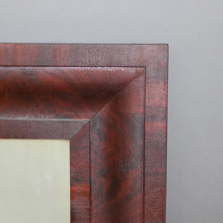 Antique American Empire Flame Mahogany Ogee Wall Mirror C1840